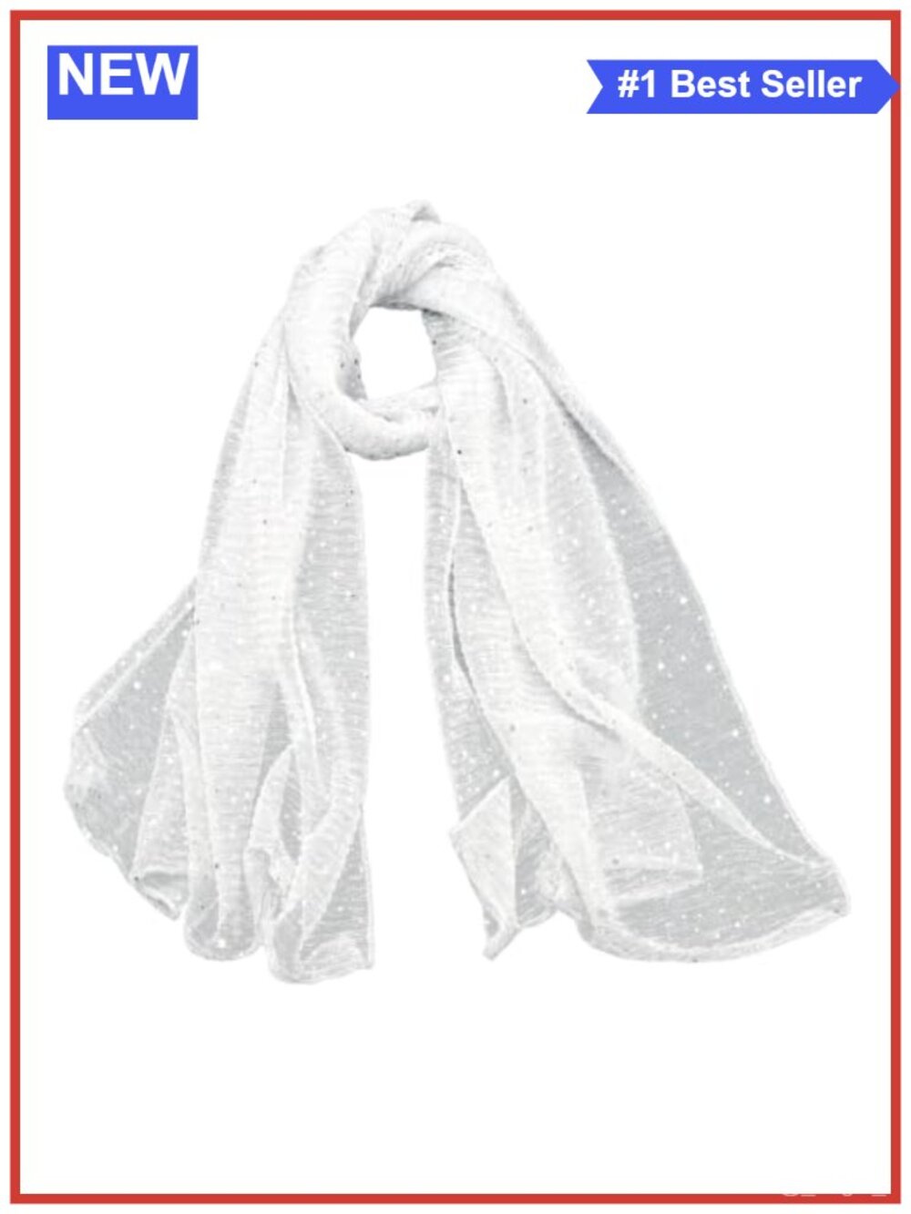Sequin Bandana Scarf Glitter Shawl Wrap Neck Head Scarf Polyester Lightweight